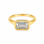 East West Bezel Emerald Ring 71523