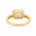 East West Bezel Emerald Ring 71523