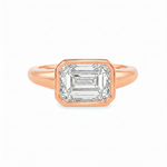 East West Bezel Emerald Ring 71523
