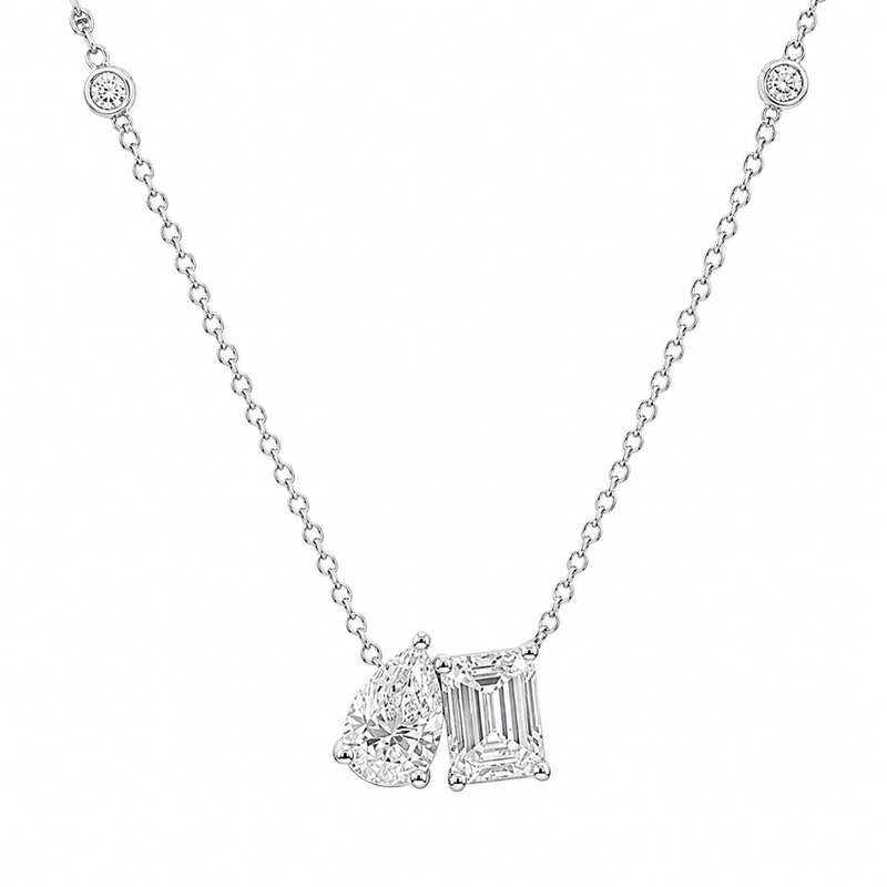 Eclipse Pear & Emerald Necklace 71512