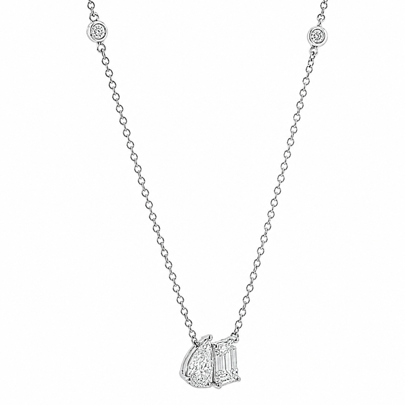 Eclipse Pear & Emerald Necklace 71512