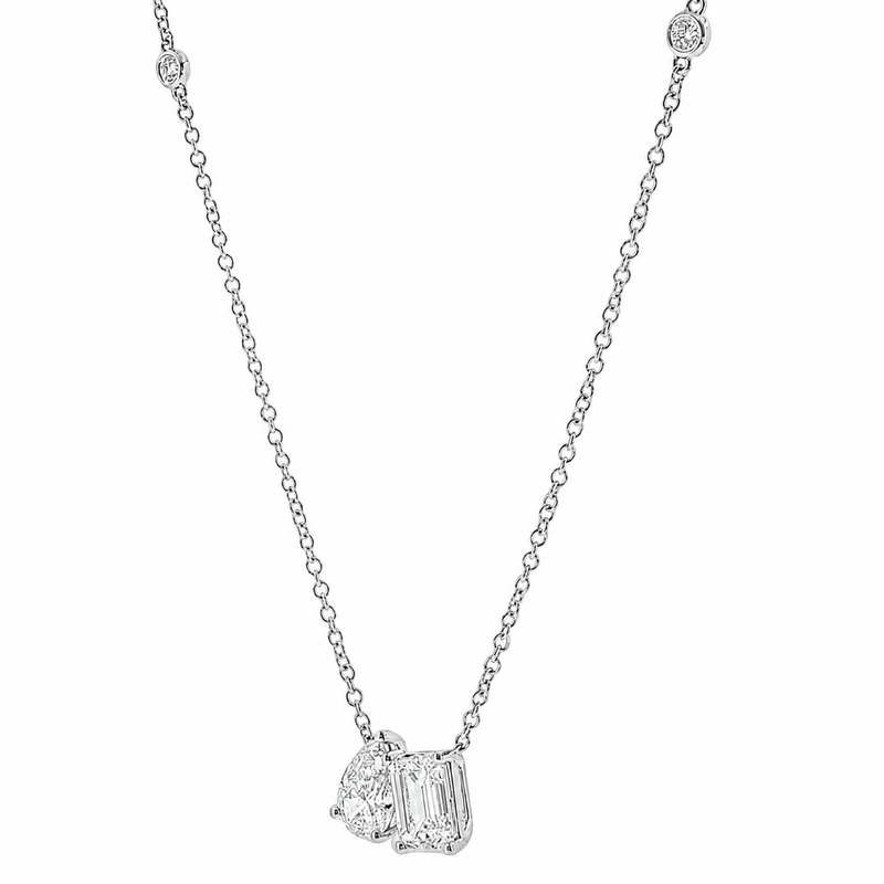 Eclipse Pear & Emerald Necklace 71512
