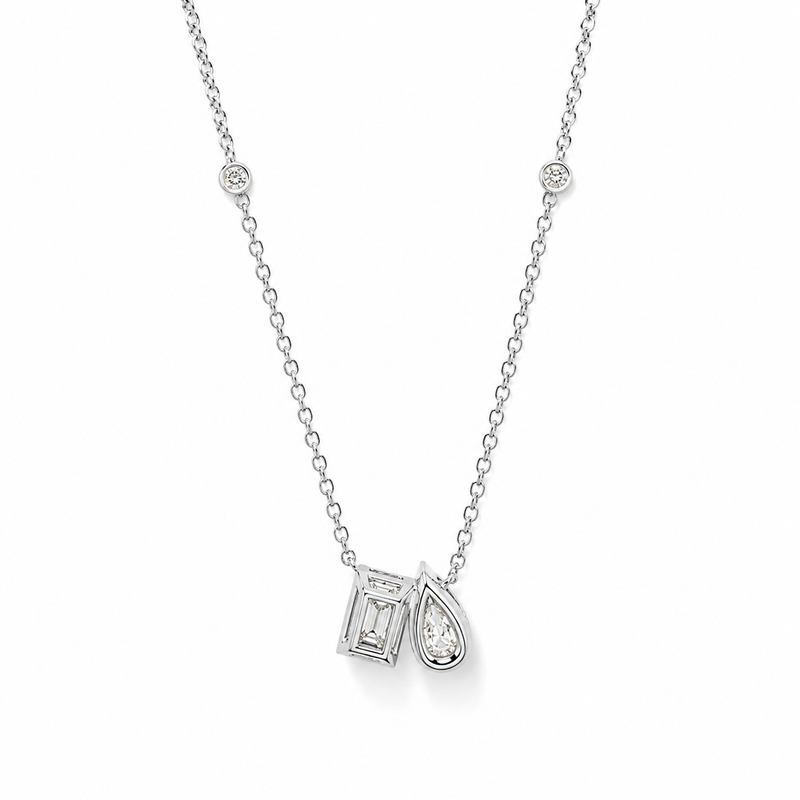 Eclipse Pear & Emerald Necklace 71512