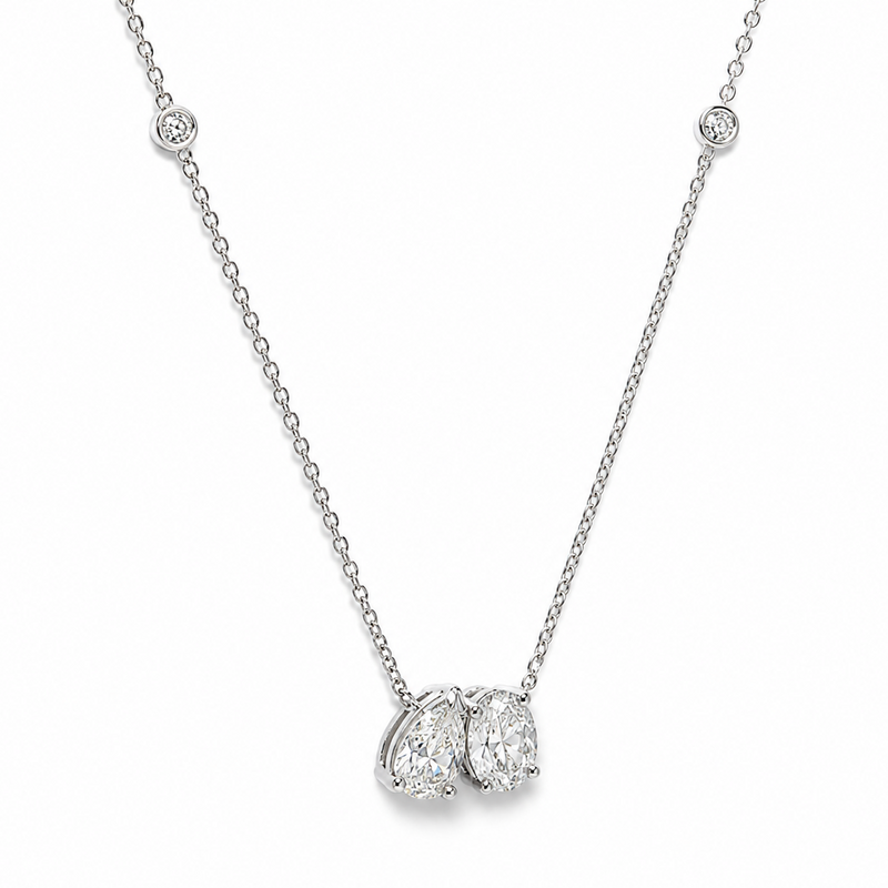 Eclipse Pear & Oval Necklace 71511