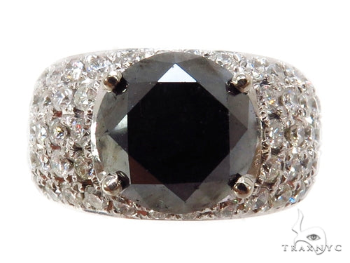 Eiffel Black Diamond Wedding Ring 40417 - Image 2