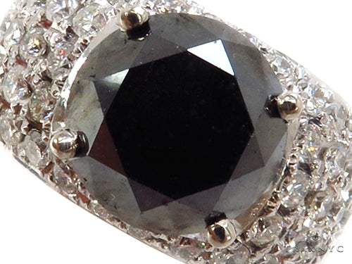 Eiffel Black Diamond Wedding Ring 40417 - Image 3