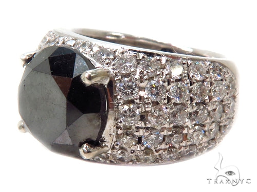 Eiffel Black Diamond Wedding Ring 40417 - Image 5