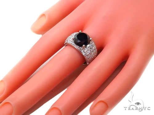 Eiffel Black Diamond Wedding Ring 40417 - Image 9