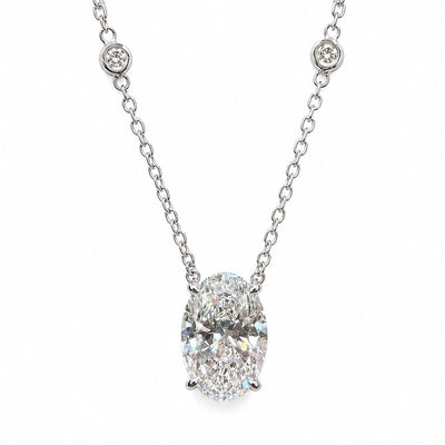 Elite Oval Diamond Necklace 71547