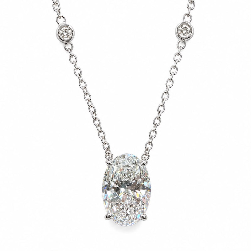 Elite Oval Diamond Necklace 71547