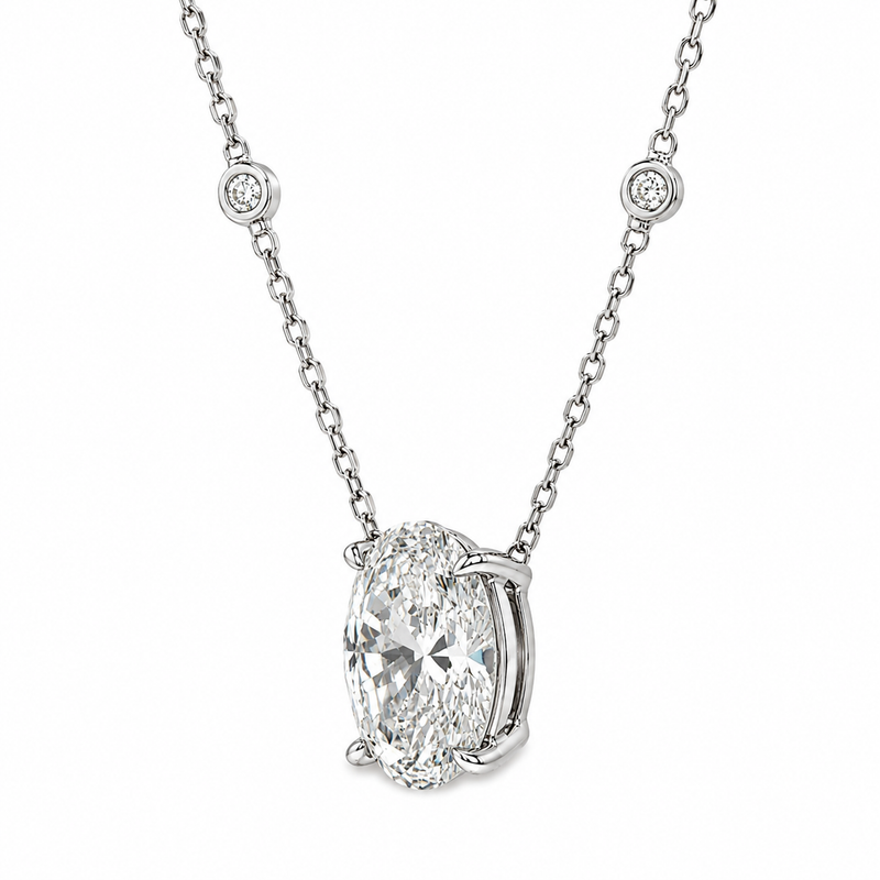 Elite Oval Diamond Necklace 71547