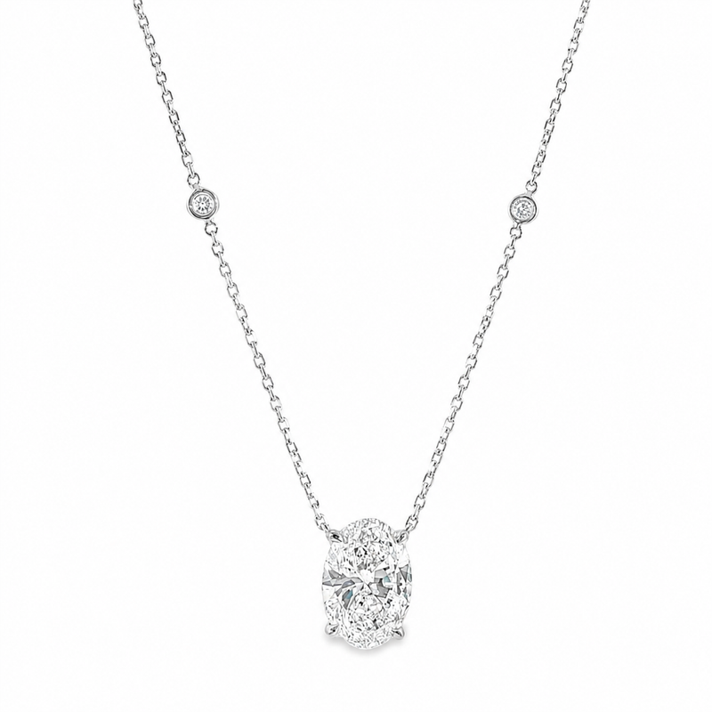 Elite Oval Diamond Necklace 71547