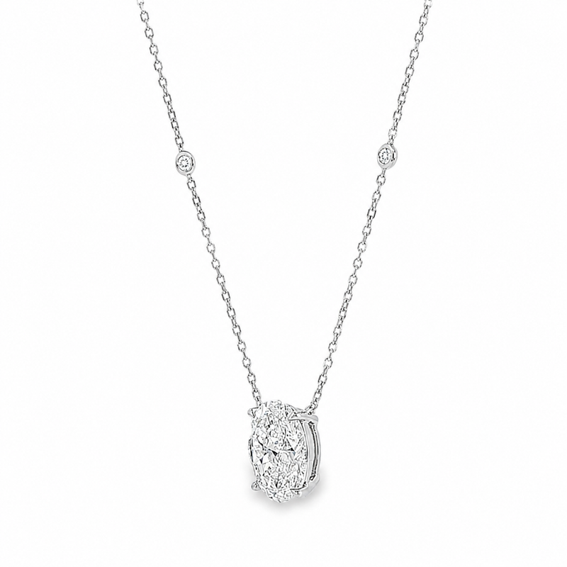 Elite Oval Diamond Necklace 71547