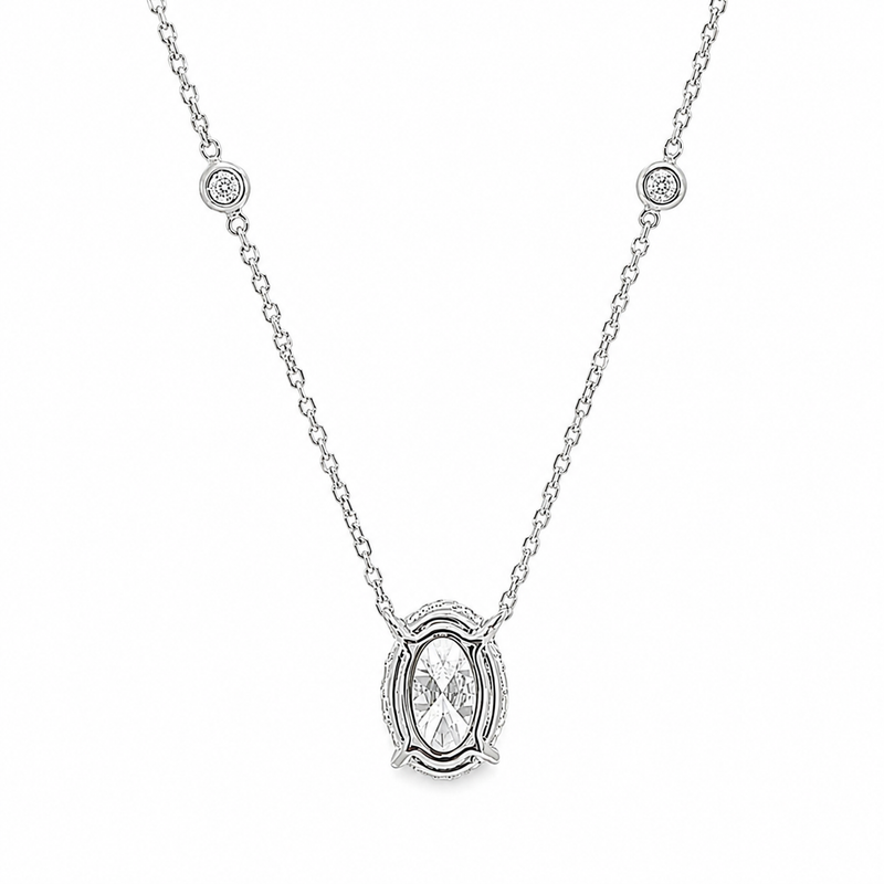 Elite Oval Diamond Necklace 71547