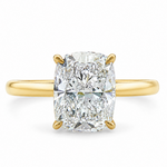 Elongated Cushion Hidden Halo Engagement Ring 71673