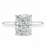 Elongated Cushion Hidden Halo Engagement Ring 71673