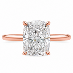 Elongated Cushion Hidden Halo Engagement Ring 71673