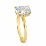 Elongated Cushion Hidden Halo Engagement Ring 71673