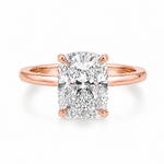 Elongated Cushion Lab Grown Diamond Solitaire Engagement Ring 68640