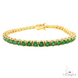14K Gold Emerald 20 Pointer Tennis Bracelet 67489