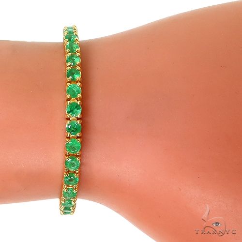 Emerald 20 Pointer Tennis Bracelet 67489 - Image 4