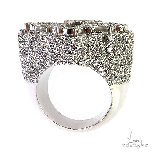 14K Gold Emerald Cut Lab-Grown Diamond Cross Ring, photo 4 of 5