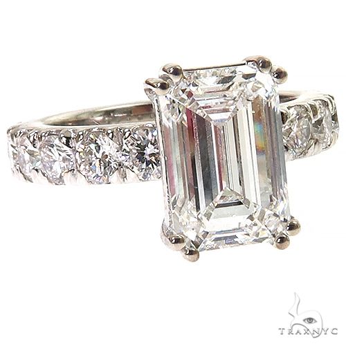 Emerald Cut Diamond Engagement Ring 68840 - Image 2
