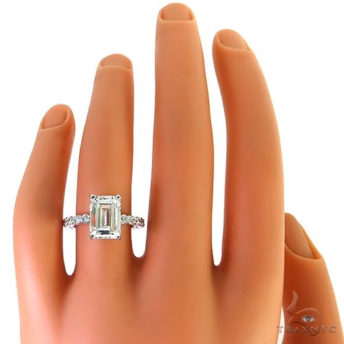 Emerald Cut Diamond Engagement Ring 69069 - Image 6