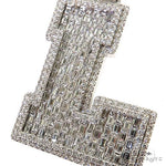 Emerald Cut Diamond Initial Pendant 68897 - Image 3