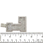 Emerald Cut Diamond Initial Pendant 68897 - Image 6