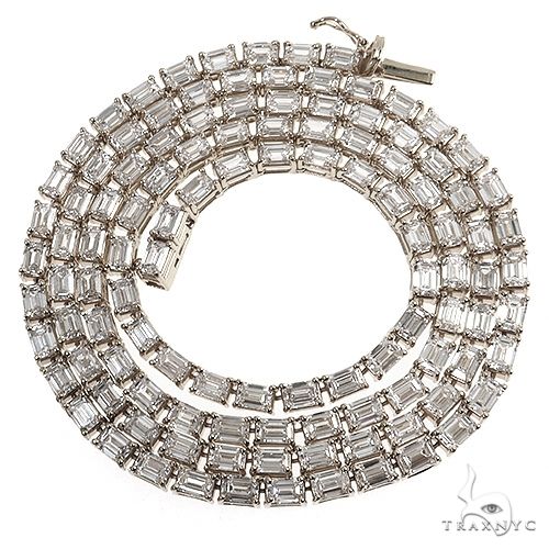 Emerald Cut Diamond Tennis Chain 69510 - Image 4