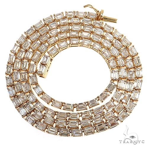 Emerald Cut Diamond Tennis Chain 69511 - Image 4