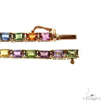 Emerald Cut Rainbow Tennis Chain 69475 - Image 6