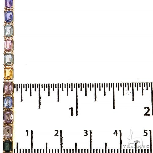 Emerald Cut Rainbow Tennis Chain 69475 - Image 8