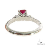 Emerald Cut Ruby Engagement Ring 66757 - Image 4