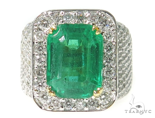 Emerald Diamond Anniversary/Fashion Ring 49424 - Image 2