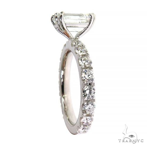 Emerald Diamond Engagement Ring (Lab) 68231 - Image 3