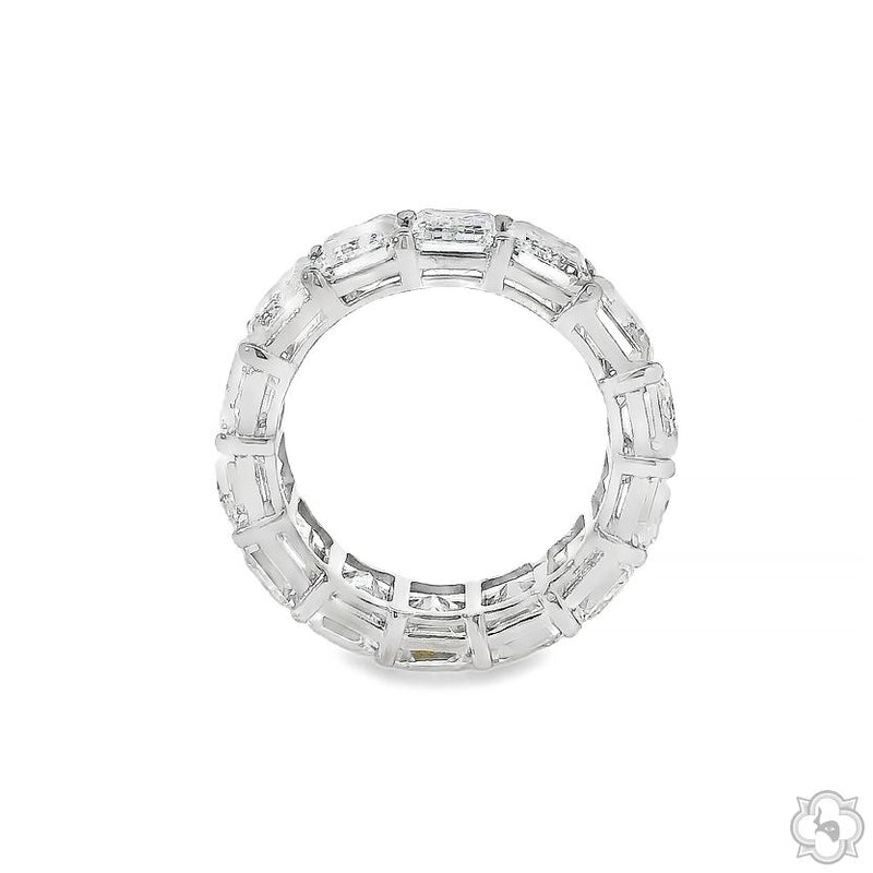 Platinum 15.51 Ctw Emerald Lab-Grown Diamond Eternity Band, view 6