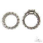 Emerald Diamond Eternity Engagement Ring 69650 - Image 6