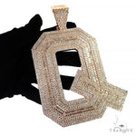 Emerald Diamond Initial Pendant -XXL- Lab 69327 - Image 7