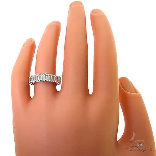 Emerald Diamond Wedding Band 69014 - Image 6