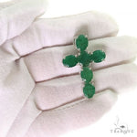 Emerald Enchantment Sacred Cross Pendant .925 Silver 69593 - Image 7