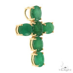 Emerald Enchantment Sacred Cross Pendant 69592 - Image 2