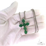 Emerald Enchantment Sacred Cross Pendant Set .925 Silver 69681 - Image 7