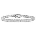 Emerald Bezel Tennis Bracelet 71774