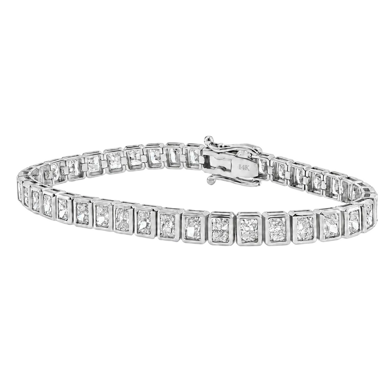 Emerald Bezel Tennis Bracelet 71774