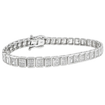 Emerald Bezel Tennis Bracelet 71774