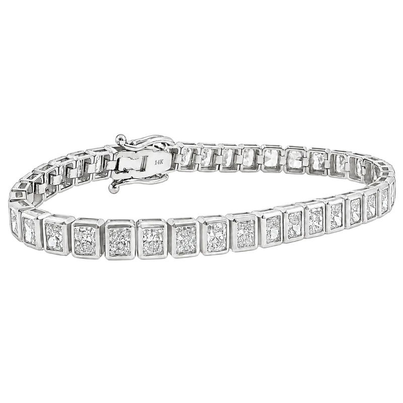 Emerald Bezel Tennis Bracelet 71774