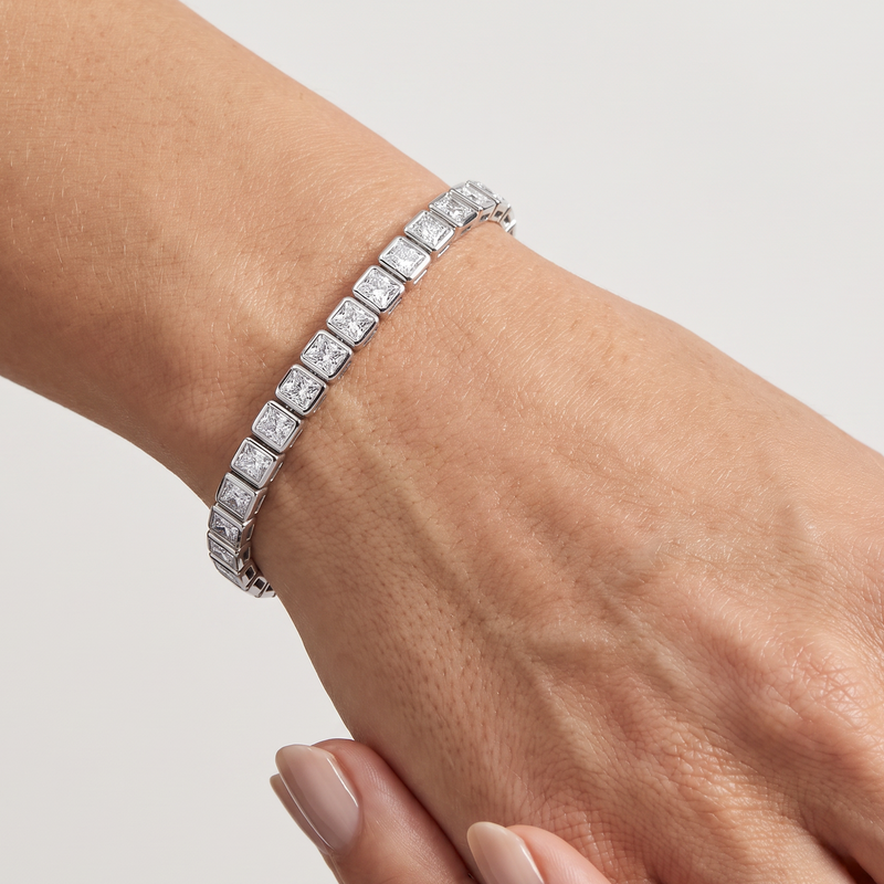 Emerald Bezel Tennis Bracelet 71774