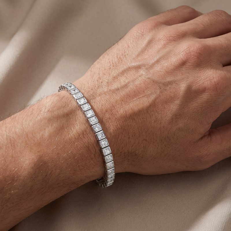 Emerald Bezel Tennis Bracelet 71774
